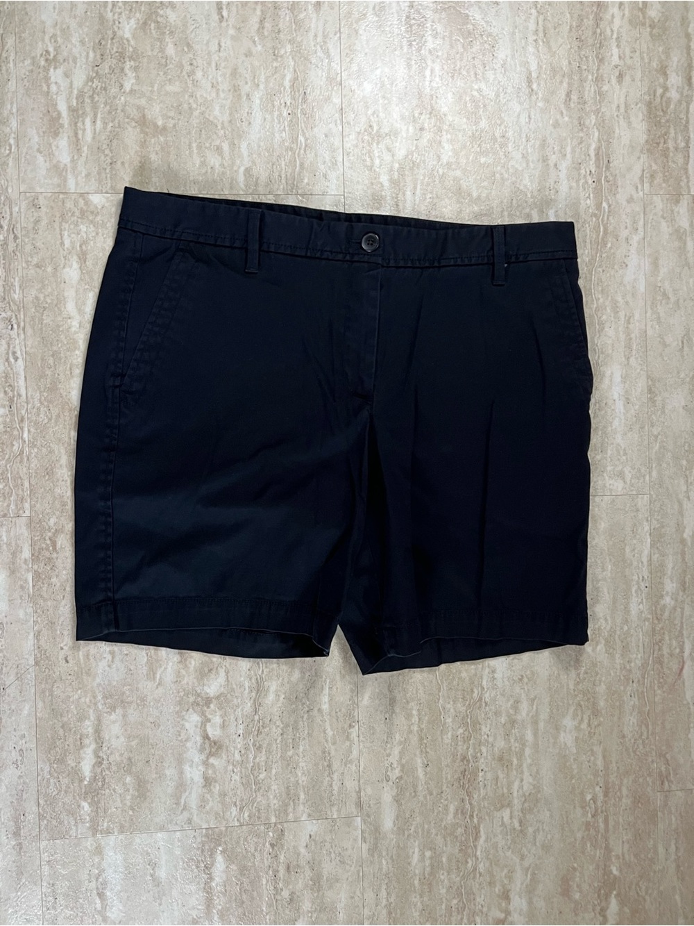 Talbots Black Girlfriend Chino Cotton Shorts with Belt Loops 10